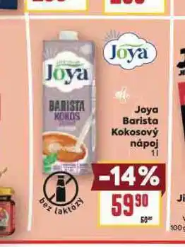 Billa Joya barista kokosový nápoj nabídka