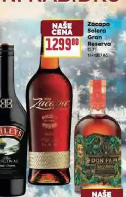 Billa Zacapa solera gran reserva nabídka