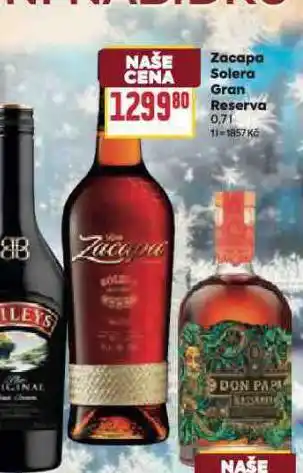 Billa Zacapa solera gran reserva nabídka