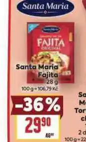 Billa Santa maria fajita nabídka