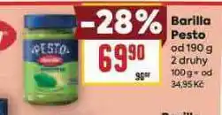 Billa Barilla pesto nabídka