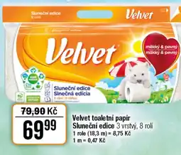 TEMPO Velvet toaletní papír Sluneční edice nabídka