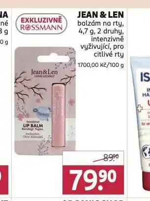 Rossmann Jean&jean balzám na rty nabídka