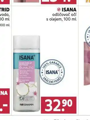 Rossmann Isana odličovacč očí s olejem nabídka