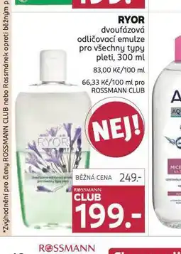 Rossmann Ryor dvoufázová odličovací emulze nabídka