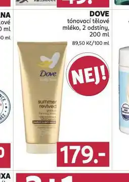 Rossmann Dove tónovací tělové mléko nabídka