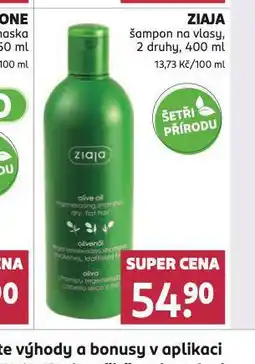 Rossmann Ziaja šampon nabídka