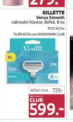 Rossmann Gillette venus smooth náhradní hlavice nabídka