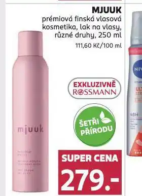 Rossmann Mjuuk vlasová kosmetika nabídka