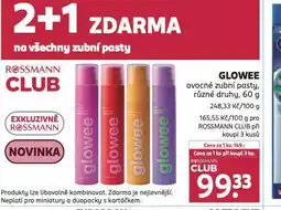 Rossmann Glowee ovocné zubní pasty nabídka