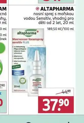 Rossmann Altapharma nosní sprej nabídka