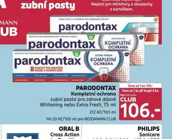 Rossmann Parodontax kompletní ochrana zubní pasta nabídka