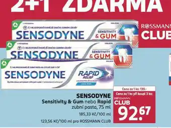 Rossmann Sensodyne zubní pasta nabídka