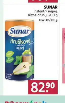 Rossmann Sunar instantní nápoj nabídka