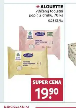 Rossmann Alouette vlhčený toaletní papír nabídka