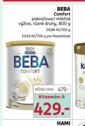 Rossmann Beba comfort pokračovací kojenecká výživa nabídka