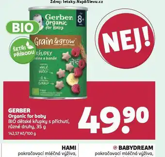 Rossmann Gerber organic for baby nabídka