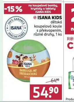 Rossmann Isana kids dětská koupelová koule s překvapením nabídka