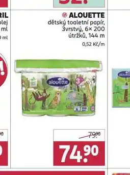 Rossmann Alouette dětský toaletní papír nabídka