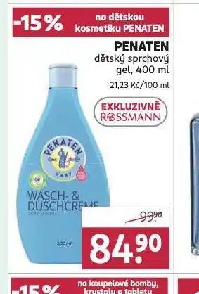 Rossmann Penaten dětský sprchový gel nabídka