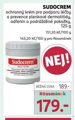 Rossmann Sudocream ochranný krém nabídka