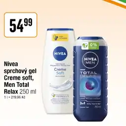 TEMPO NIVEA sprchový gel Creme soft, Men Total Relax nabídka