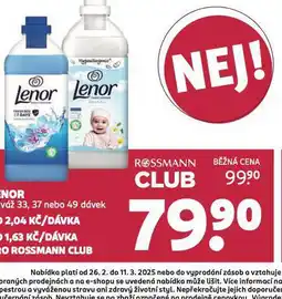 Rossmann Lenor aviváž nabídka