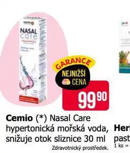 Teta Cemio nasal care mořská voda nabídka