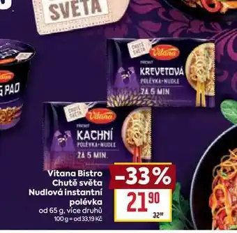 Billa Vitana Bistro Chutě světa Nudlová instantní polévka od 65 g nabídka