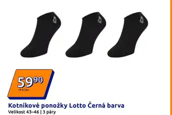 Action Kotníkové ponožky Lotto Černá barva nabídka