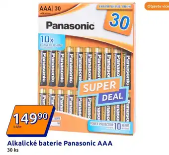 Action Alkalické baterie Panasonic AAA nabídka