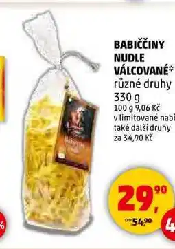 Penny Market BABIČČINY NUDLE VÁLCOVANÉ různé druhy, 330 g nabídka