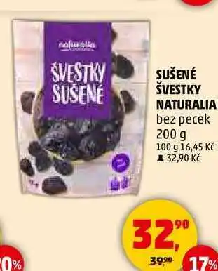 Penny Market SUŠENÉ ŠVESTKY NATURALIA bez pecek, 200 g nabídka