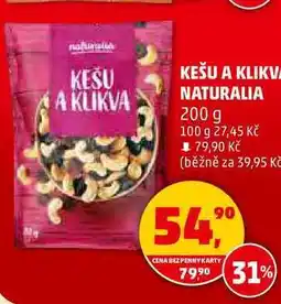 Penny Market KEŠU A KLIKVA NATURALIA, 200 g nabídka