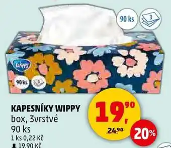 Penny Market KAPESNÍKY WIPPY box, 3vrstvé, 90 ks nabídka