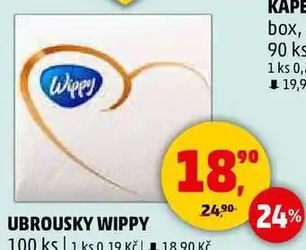 Penny Market UBROUSKY WIPPY, 100 ks nabídka