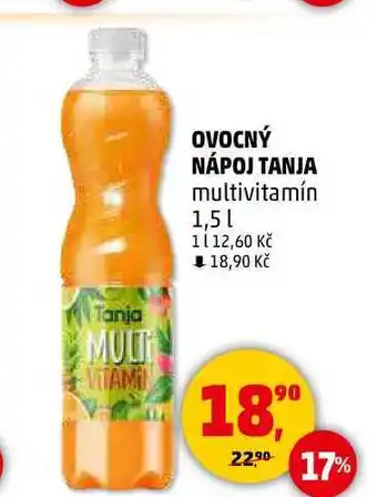 Penny Market OVOCNÝ NÁPOJ TANJA multivitamín, 1,5 l nabídka