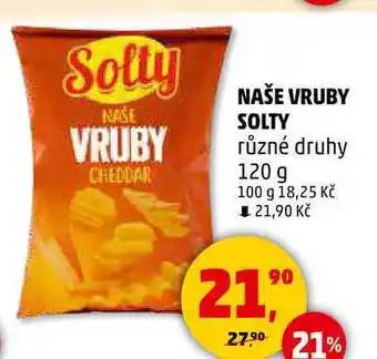 Penny Market NAŠE VRUBY SOLTY různé druhy, 120 g nabídka