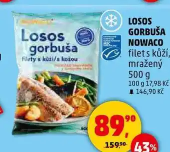 Penny Market LOSOS GORBUŠA NOWACO filet s kůží, mražený, 500 g nabídka