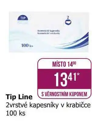 Teta Tip Line 2vrstvé kapesníky v krabičce 100 ks nabídka