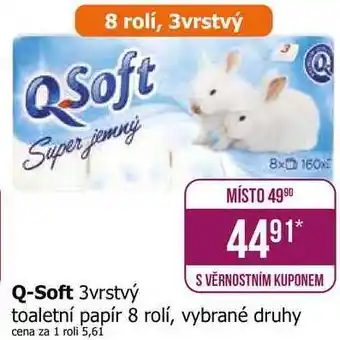 Teta Q-Soft 3vrstvý toaletní papír 8 rolí, vybrané druhy nabídka