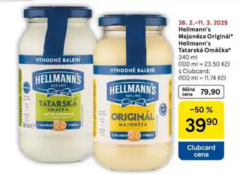 Tesco Hellmann's Majonéza Originál, 340 ml nabídka