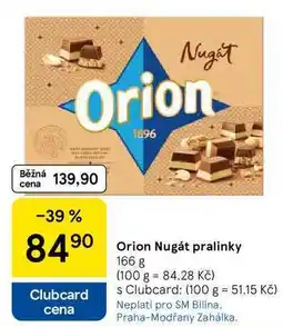 Tesco Orion Nugát pralinky, 166 g nabídka