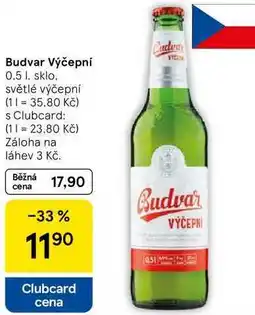 Tesco Budweiser Budvar výčepní pivo, 0,5 l nabídka