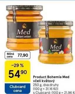 Tesco Product Bohemia Med včelí květový, 250 g, dva druhy nabídka