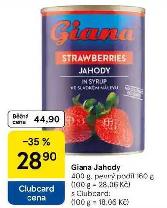 Tesco Giana Jahody, 400 g nabídka