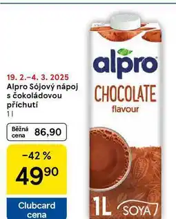 Tesco Alpro Sójový nápoj s čokoládovou příchutí, 1 l nabídka