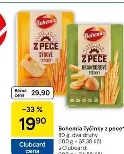 Tesco Bohemia Tyčinky z pece, 80 g, dva druhy nabídka