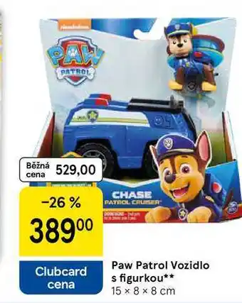 Tesco Paw Patrol Vozidlo s figurkou, 15 × 8 × 8 cm nabídka