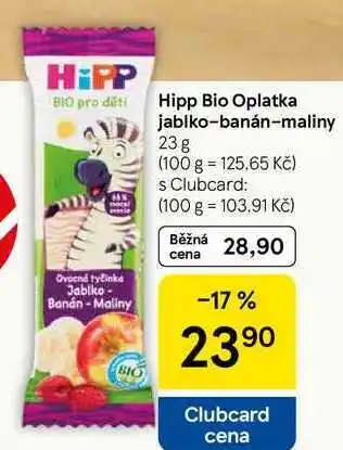 Tesco Hipp Bio Oplatka jablko-banán-maliny, 23 g nabídka